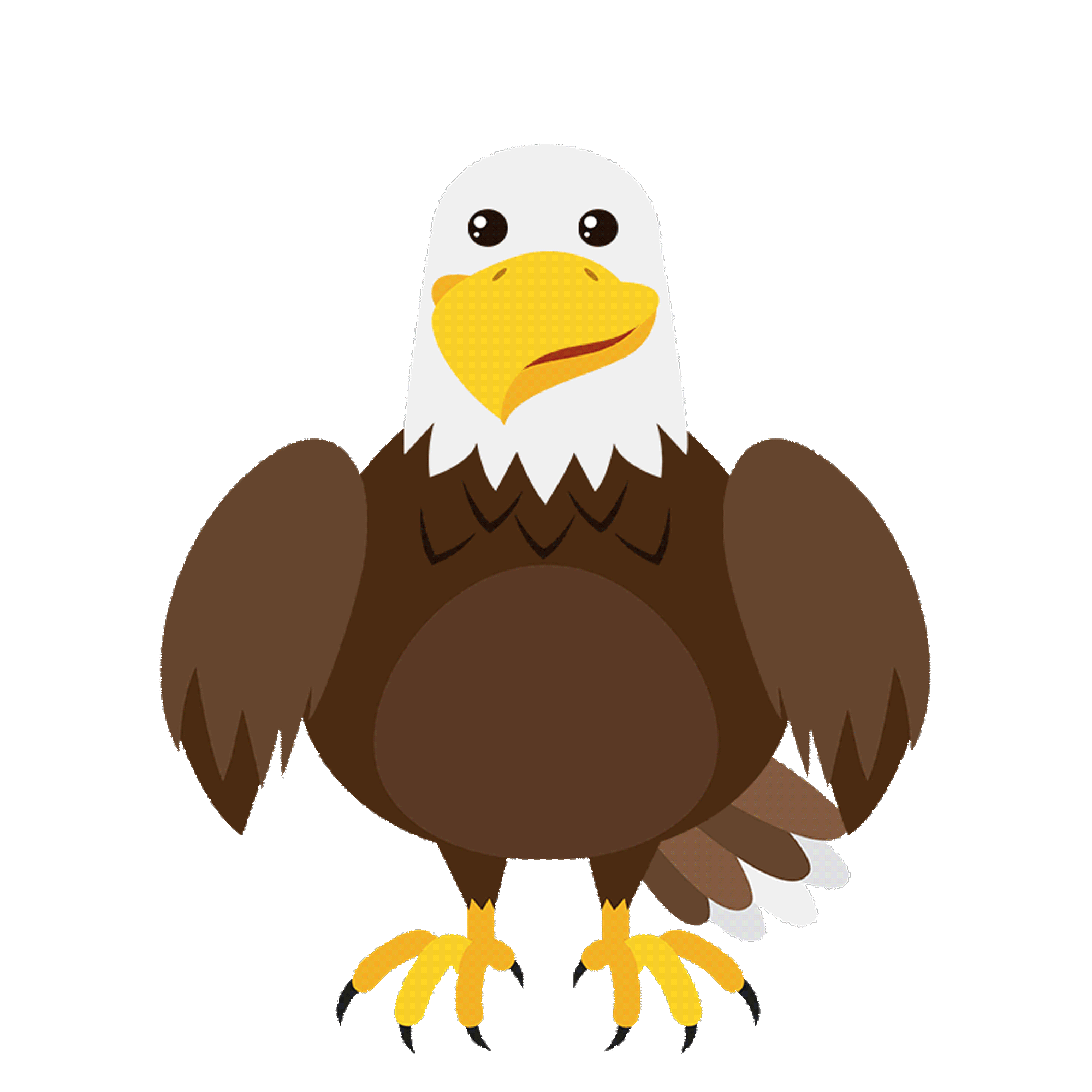 A bald eagle staring ahead. GIF