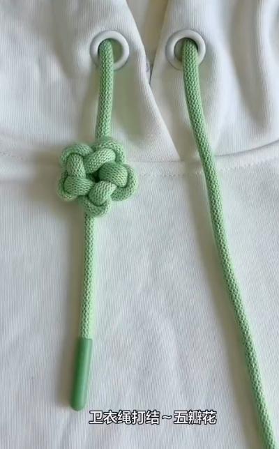 Hoodie drawstring knot, five-petal flower